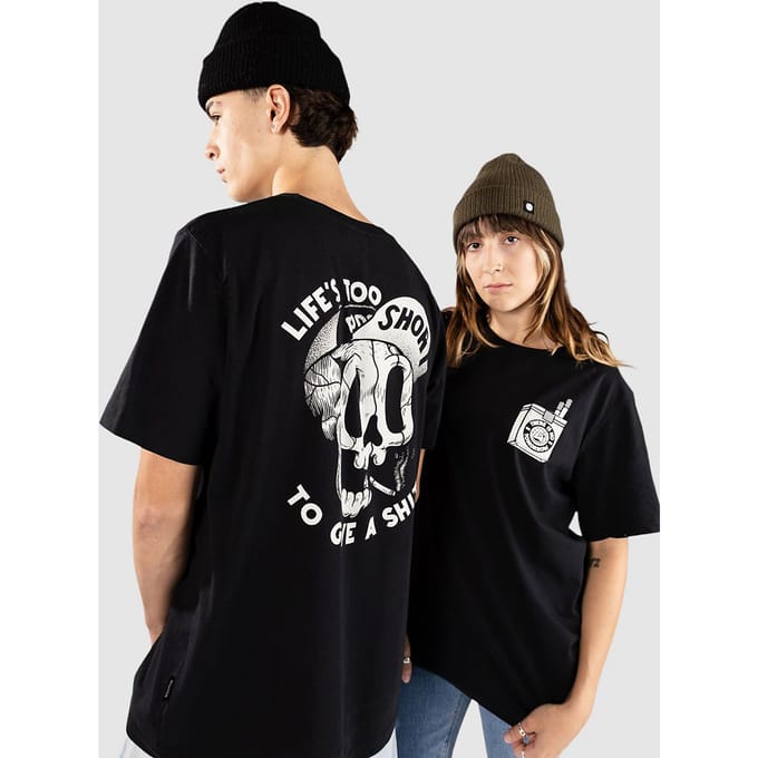 The Dudes Too Short Smokes T-Shirt zwart