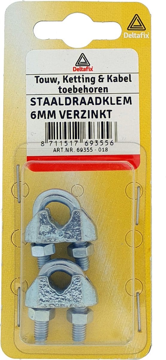 Staaldr.klem verz 3mm 2st Deltafix