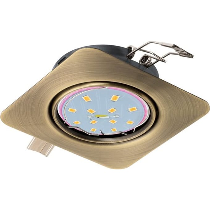 EGLO Peneto - Inbouwspotje - LED - 87X87mm. - Brons - Richtbaar