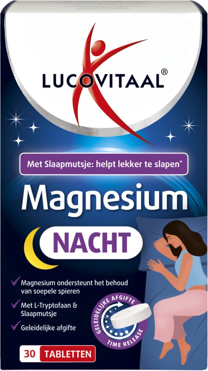 Lucovitaal Magnesium Nacht Complex - 4 x 30 tabletten - Aanbieding