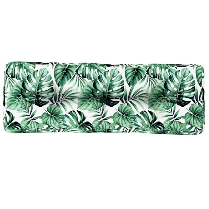 vidaXL - Palletkussen - 120x40x12 - cm - stof - bladpatroon