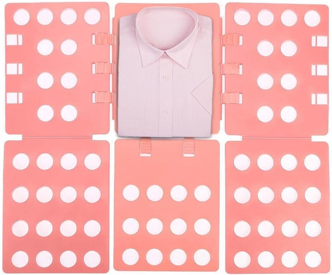 Kledingvouwplank - Vouwhulp Wasgoed - Kleding Snel Vouwen - Verstelbaar Ontwerp - 67 x 57 cm - Wit