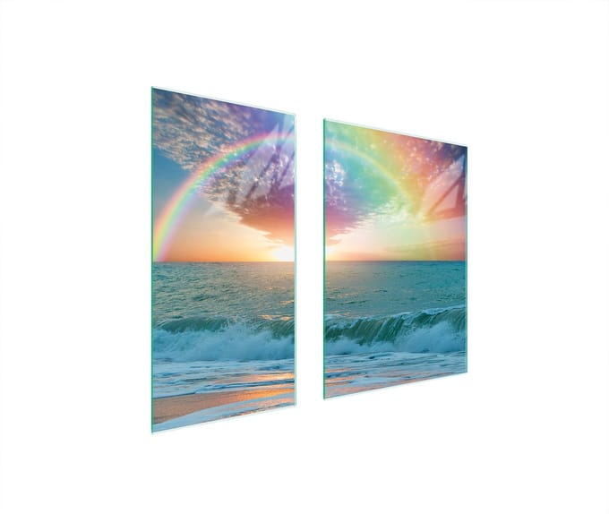 TMK ArtDeko - Snijplank - 75x52 cm - Zee Landschap - Glas