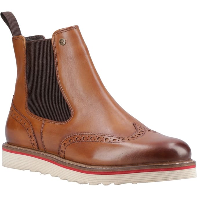 Hunter Orkney Brogue Dealer Boot Leren Heren Enkellaarzen In Tan