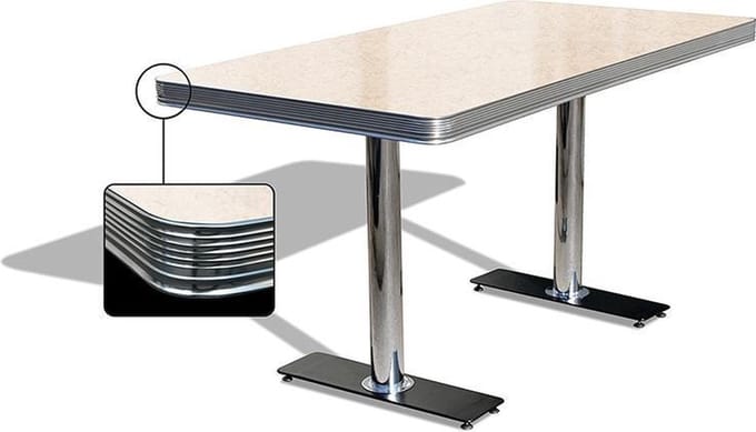 Bel Air Retro Eettafel TO-25W Antique White