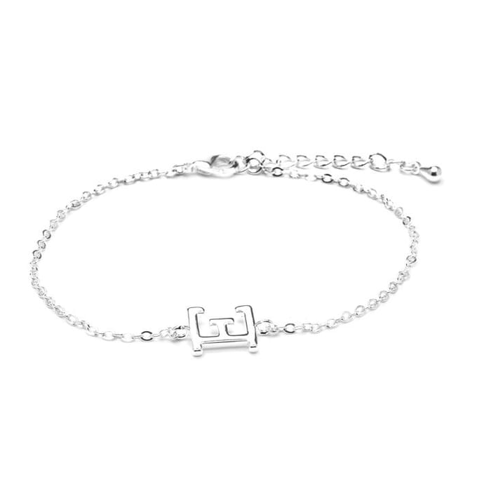 Luxenter Armband met zilveren afwerking - Alphabet