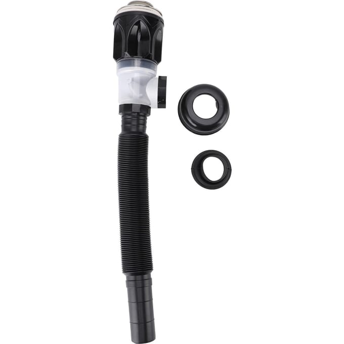 Tuyau d'évacuation d'évier extensible flexible Tuyau d'évacuation d'évier inodore Siphon de sol d'évier Kit d'évacuation d'évier black