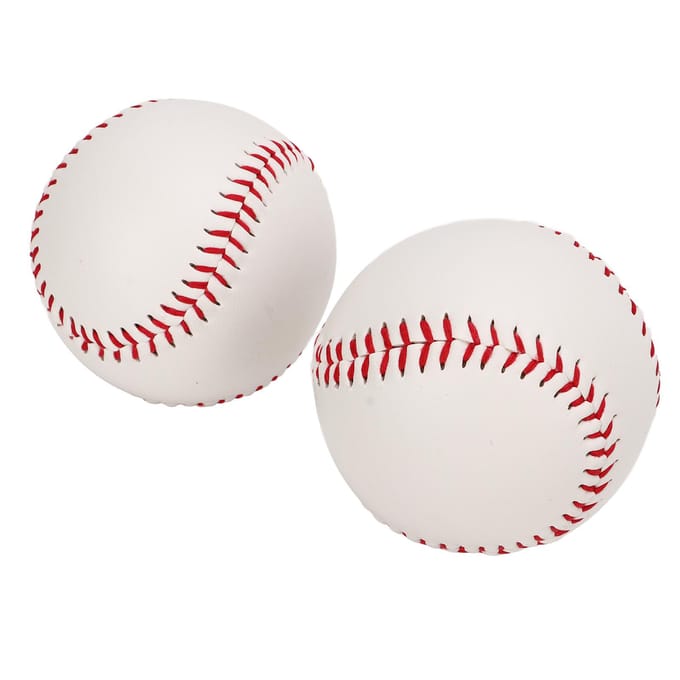 Oefen Softbal PU Leer Hard Professionele Training Honkbal voor Buitensporten 2 stuks white