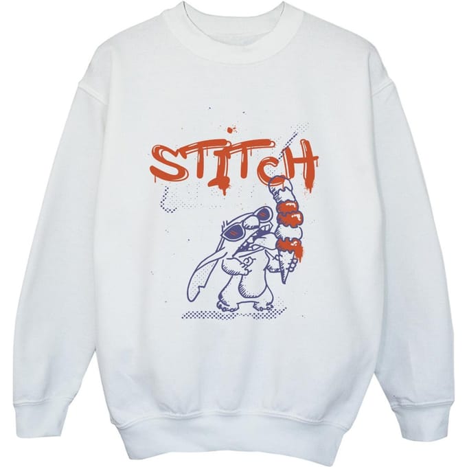 Disney Jongens Lilo & Stitch Ice Creams Sweatshirt (Wit)
