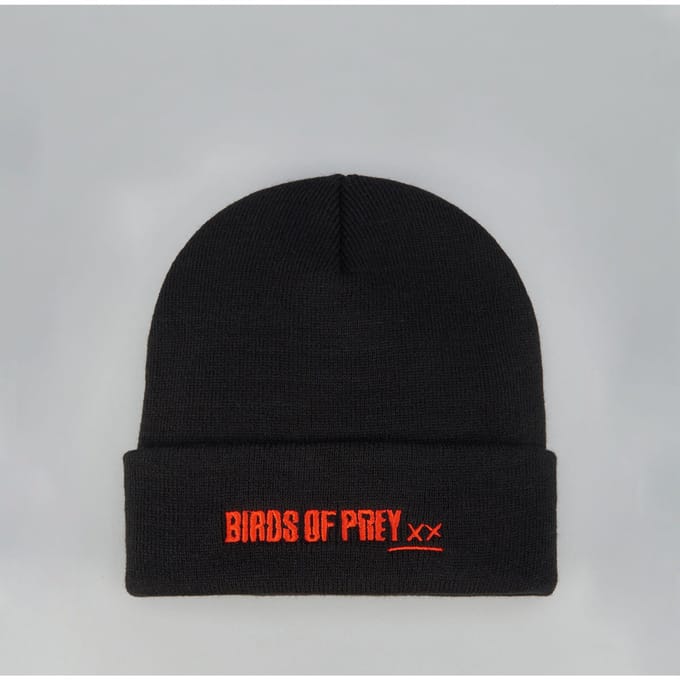 Birds of Prey Logo Beanie With Embroidery - Black