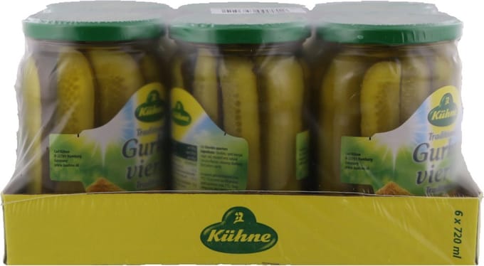 Kühne Gurken viertel 6 potten x 72 cl