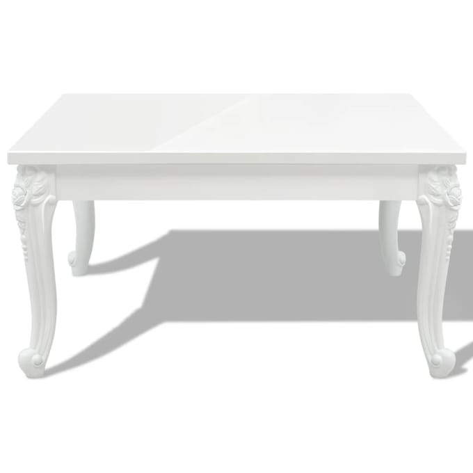 vidaXL - Salontafel - 80x80x42 - cm - hoogglans - wit