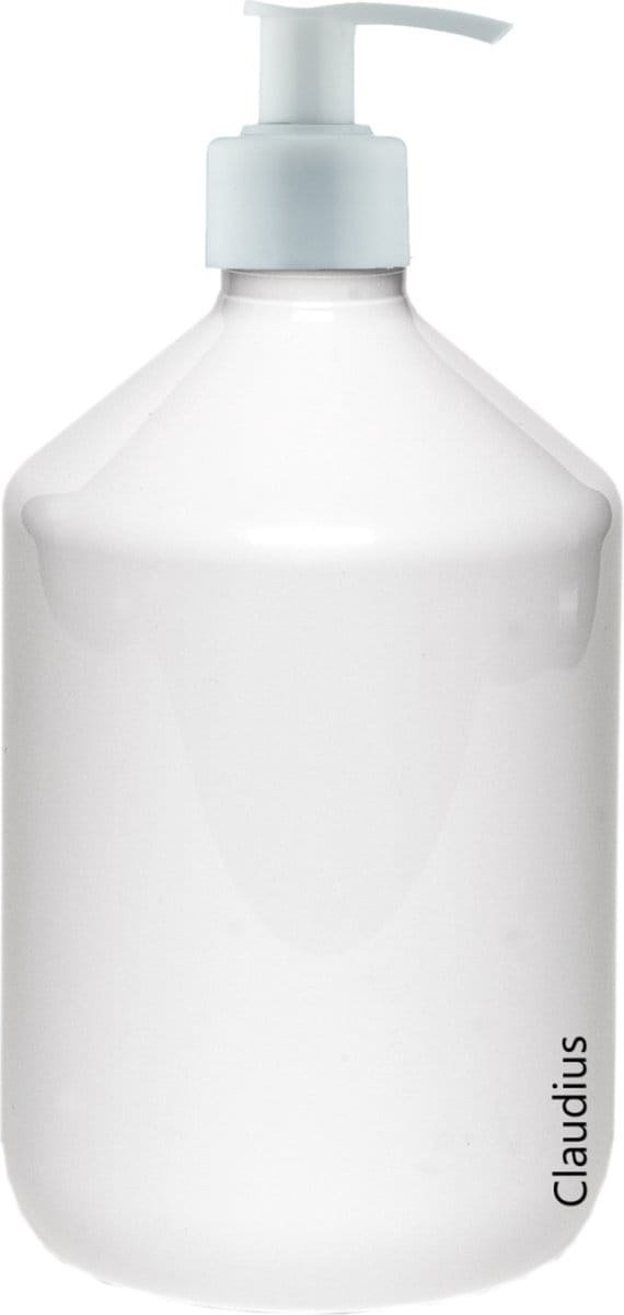 Lege Plastic Fles Apothekersfles 500 ml PET - Wit - met witte pomp - set van 10 stuks - navulbaar - leeg
