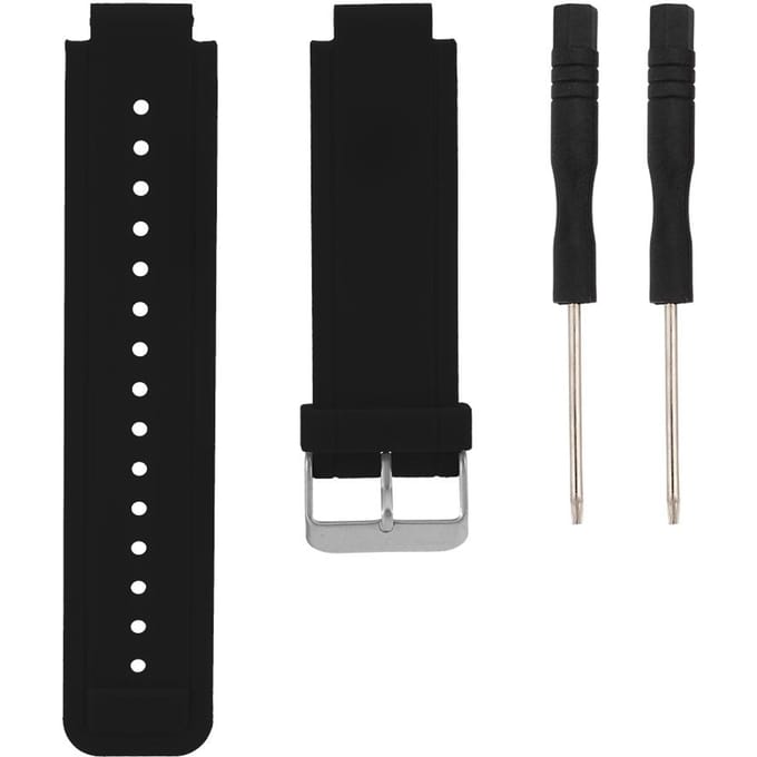 Verstelbare Silicagelhoorlogeband Horlogeband Vervanging Geschikt voor Garmin Vivoactive (Zwart) gray