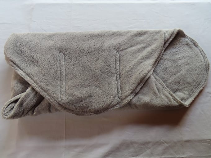 Wikkeldeken - Teddy - Grijst - 70x70 cm