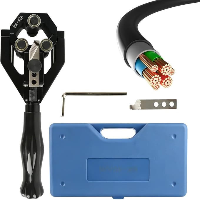 Kabelstripper - Draadstriptang Krimptang - Elektrisch Onderhoud - Roterende Snijwerking - 22-40 mm - Niet gespecificeerd