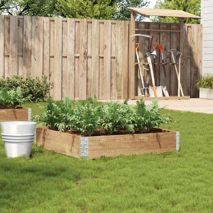 vidaXL - Plantenbak - 100x100 - cm - massief - grenenhout