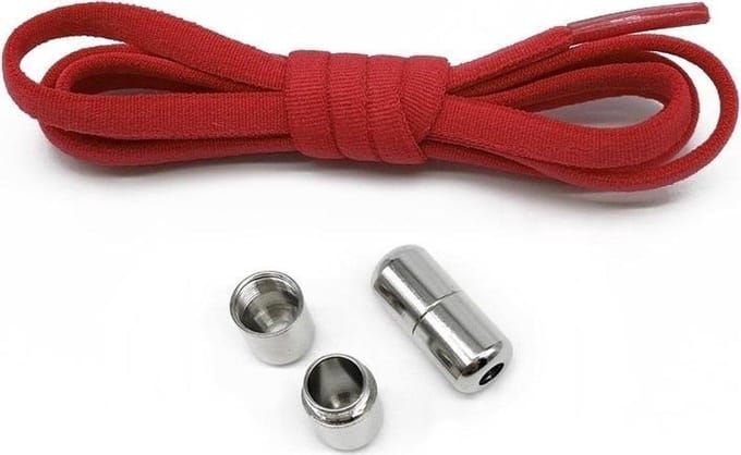 CHPN - Elastische Veters - Rode veters - Elastische kinder veters - Sport veters - Elastische schoenveters - Met sluiting