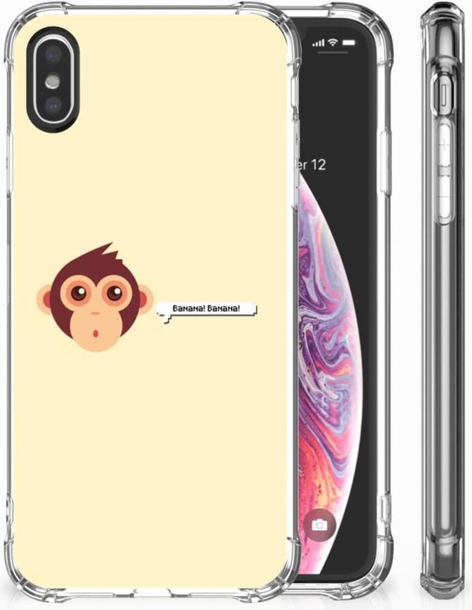 Back Cover voor Apple iPhone X | Xs Stevig Bumper Hoesje Monkey