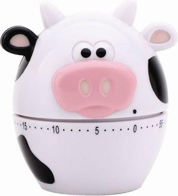 Joie MooMoo kookwekker tot 1 uur koe wit