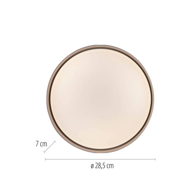 Schöner Wohnen LED plafondlamp TAVOLI, beige, Ø 29 cm, metaal, CCT, dimbaar