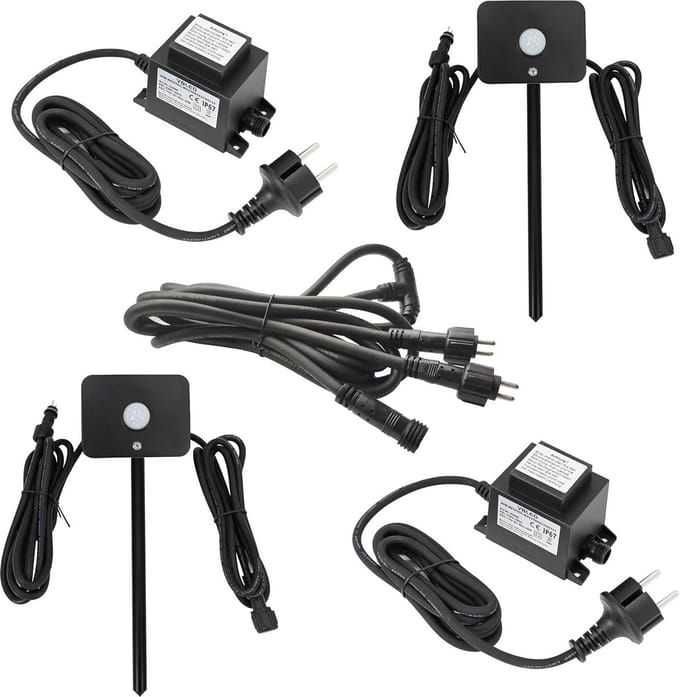 Set van 2 PIR Bewegingssensoren voor 12V Buitenverlichting