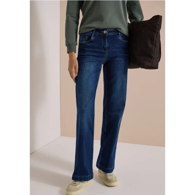 High Waist Wide Leg Jeans – Slim Fit