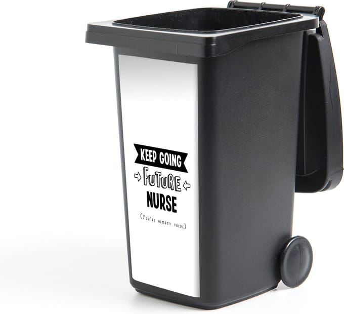 Container sticker Quote - Verpleger - Studeren - 38x80 cm - Kliko sticker