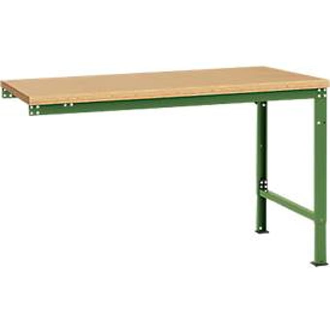 Manuflex aanbouwtafel UNIVERSAL Speciaal, tafelblad multiplex, 1500 x 1000, resedagroen