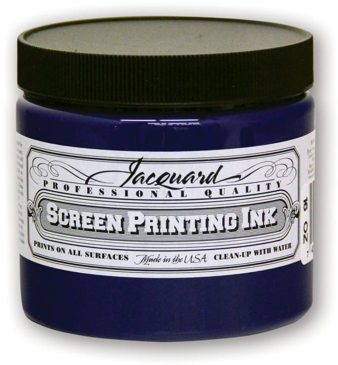 Jacquard textielverf zeefdruk inkt blauw 470 ml - professionele hobbyverf.