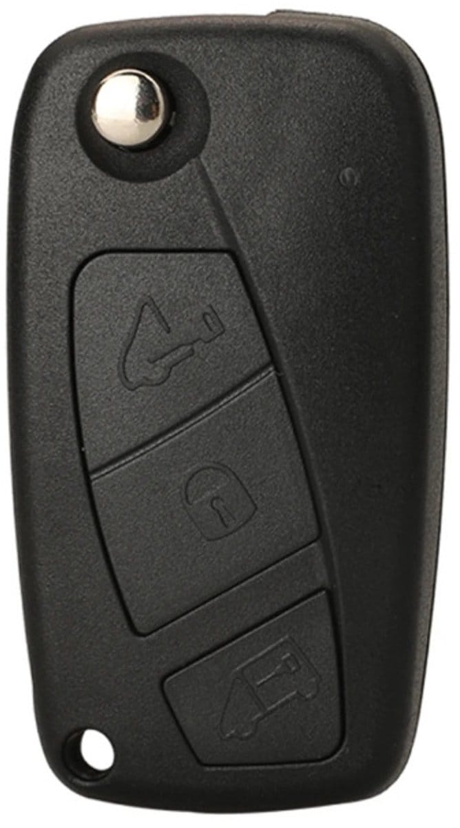 XEOD Autosleutelbehuizing - sleutelbehuizing auto - sleutel - Autosleutel / Geschikt voor: Fiat 3 knops