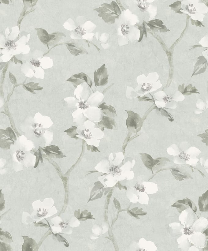 Boråstapeter Vliesbehang 3585 - Cottage garden - Botanisch Groen - 53cm x 10.05m