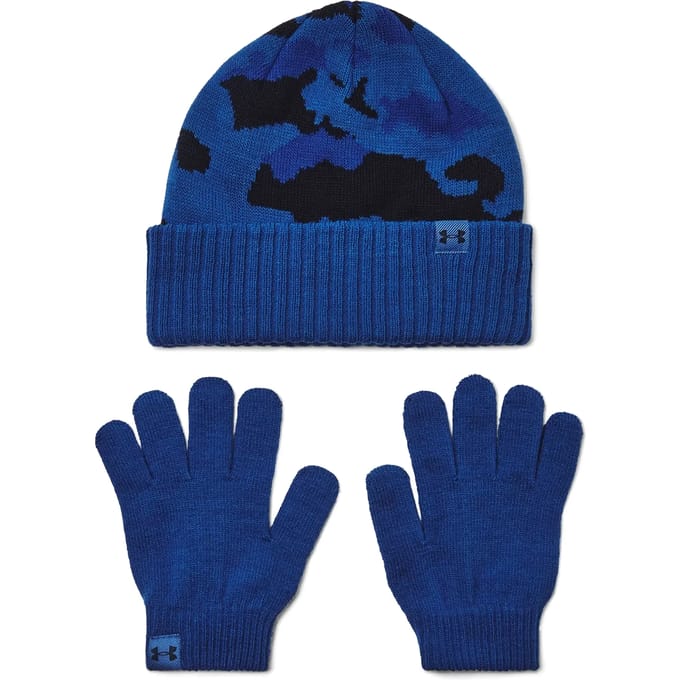 Under Armour Kinder Mütze B Beanie/Glove Combo Tech Blue 432-(US OSFM)