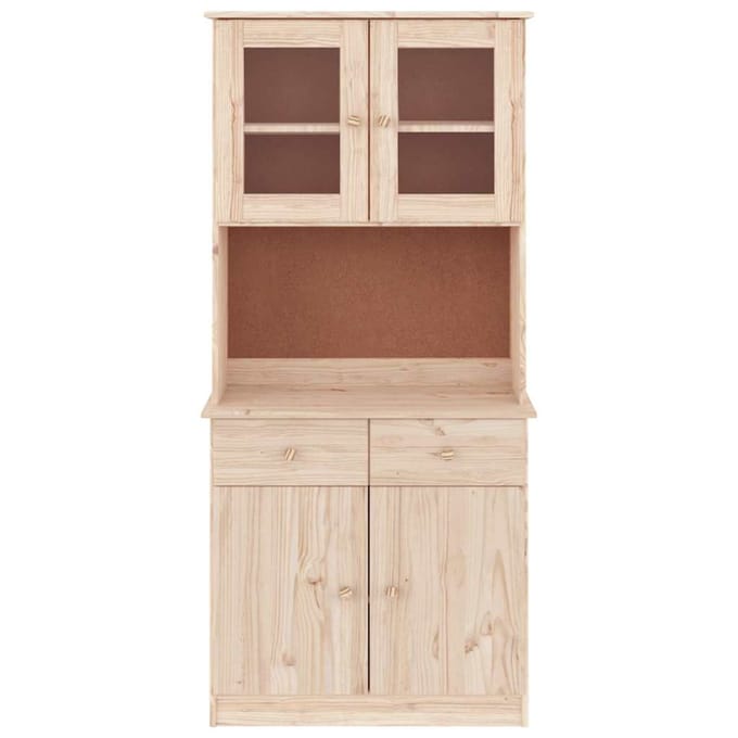 vidaXL - Hoge - kast - ALTA - 77x35x165 - cm - massief - grenenhout