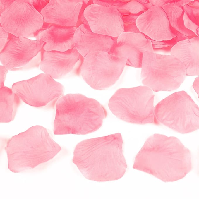 Rozenblaadjes snippers - lichtroze - 1000x stuks - Bruiloft decoratie - Feestartikelen