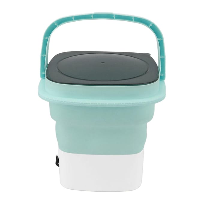 Draagbare Wasmachine ABS Geruisloos Mini Opvouwbare Wasemmer Wasmachine voor Camper Reizen Appartement groen