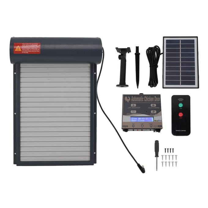 Automatische Kippenhokdeur Zonne-energie Openener met Timer Lichtsensor Kippenhokdeur met gray