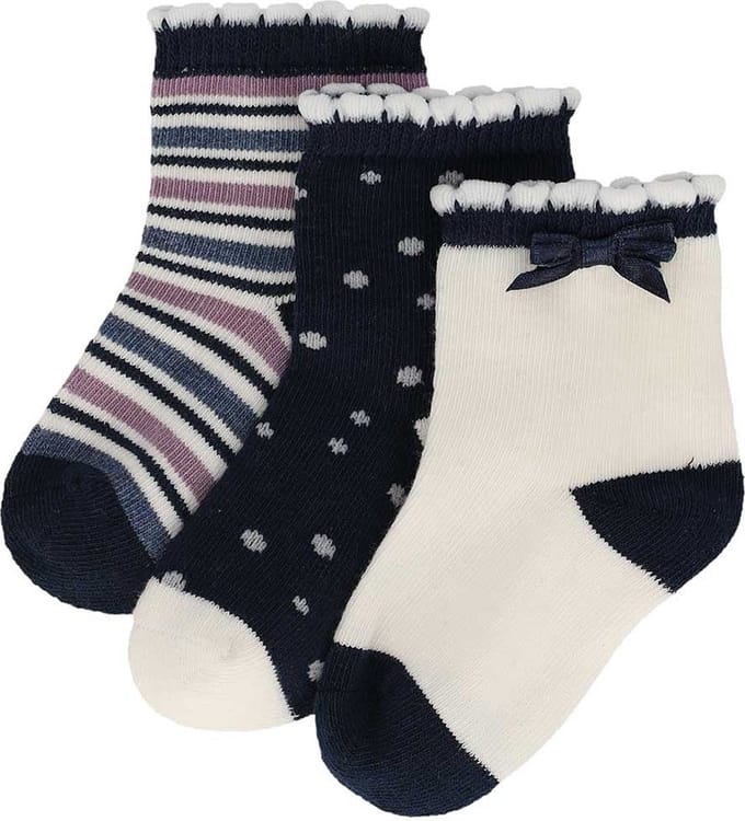 iN ControL 3pack babysocks girls -navy - 19/22
