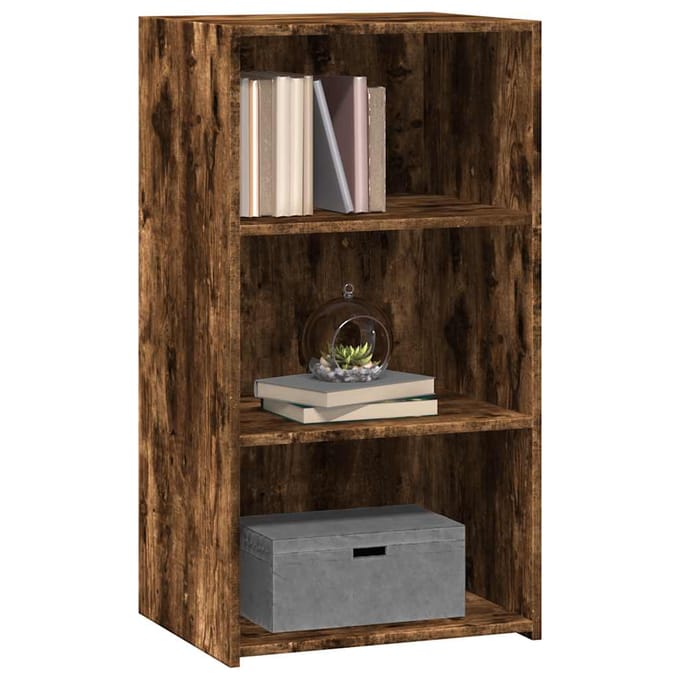 vidaXL - Dressoir - 50x41x93 - cm - bewerkt - hout - gerookt - eikenkleurig
