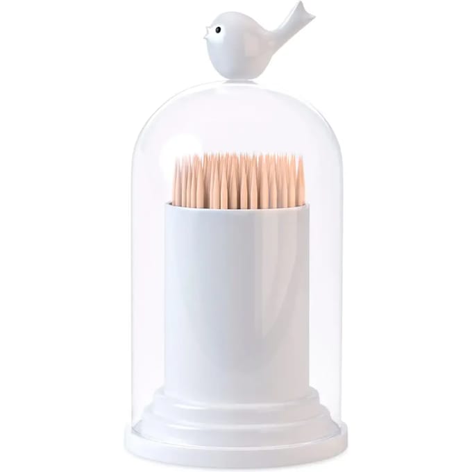 Balvi Wattenstaafjeshouder Birdie 12,3 X 6,3 Cm Abs Wit