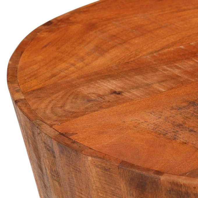 vidaXL - Salontafel - Ø52x30 - cm - massief - ruw - mangohout