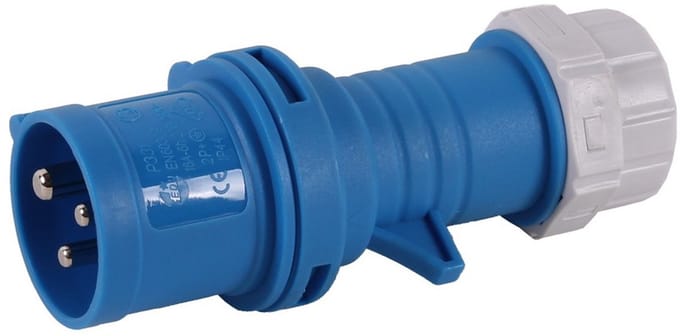CEE Stekker - 3 polig - 250 Volt - 16 Ampere - Fluxon