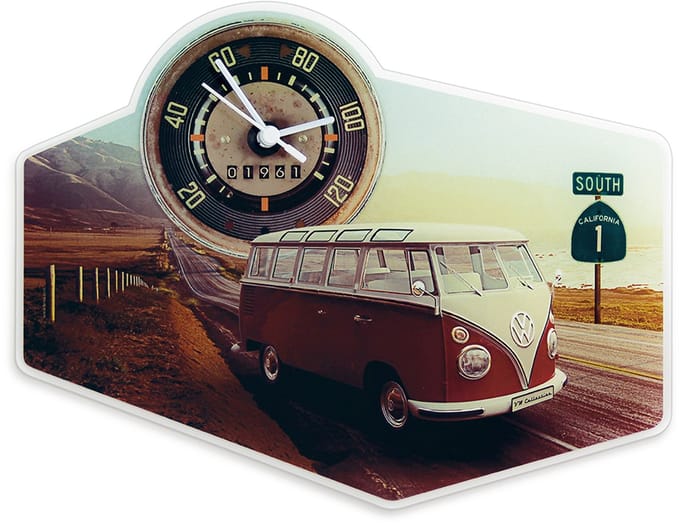 BRISA VW Collection - W T1 Bulli Bus wandklok van acrylglas