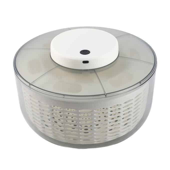 Elektrische Salade Slinger Ingebouwd Afvoersysteem 1500mAh Wassen Drogen Groenten Groente Fruit Slinger Large white
