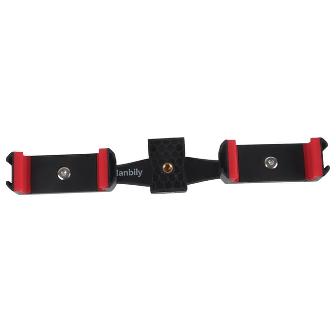 Support à double clip pour téléphone portable, support réglable pour tablette mains libres, adaptateur à pince avec base black