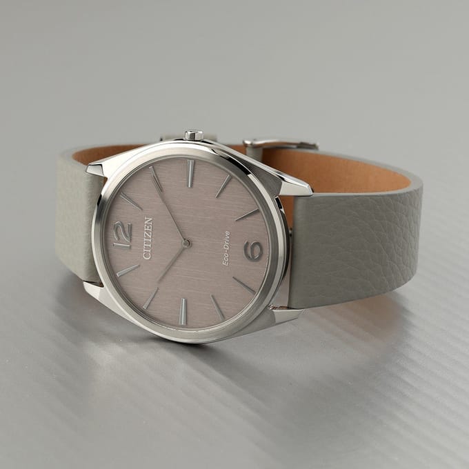 Citizen Suratto AR3120-41X Horloge - Leer - Grijs - Ø 38 mm