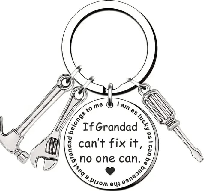 Sleutelhanger If Grandad can^t fix it, no one can ( Opa) 6 x 3 cm