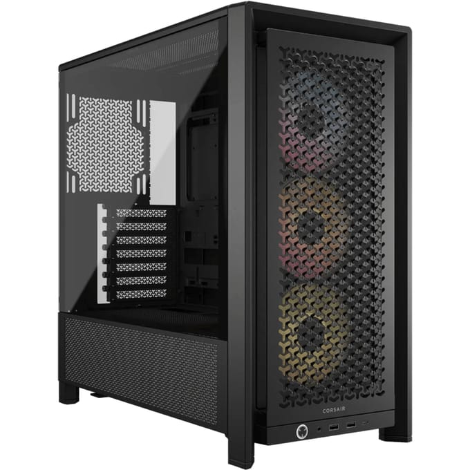 CORSAIR FRAME 4000D RS ARGB - Midtowermodel ATX - Gehard Glas - Zwart - 3x RS120 ARGB fans