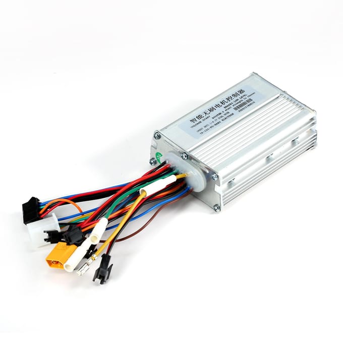 48V Aluminiumlegering Elektrische Scooter Motorcontroller Intelligente Borstelloze Motorcontroller Vervanging Voor 10 Inch white