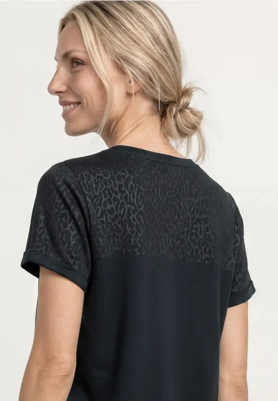 Shirt met korte mouwen en burnout details